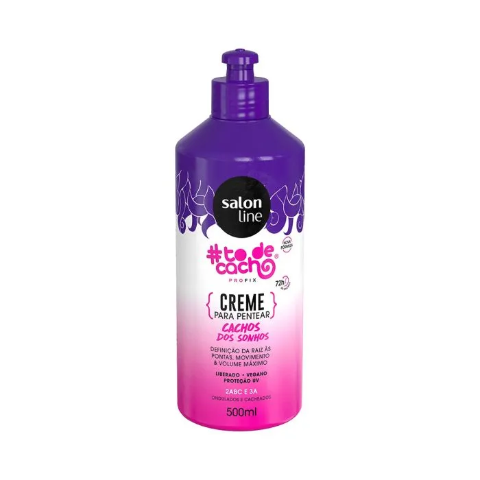 Creme Para Pentear Salon Line To De Cachos Cachos Dos Sonhos 500mL