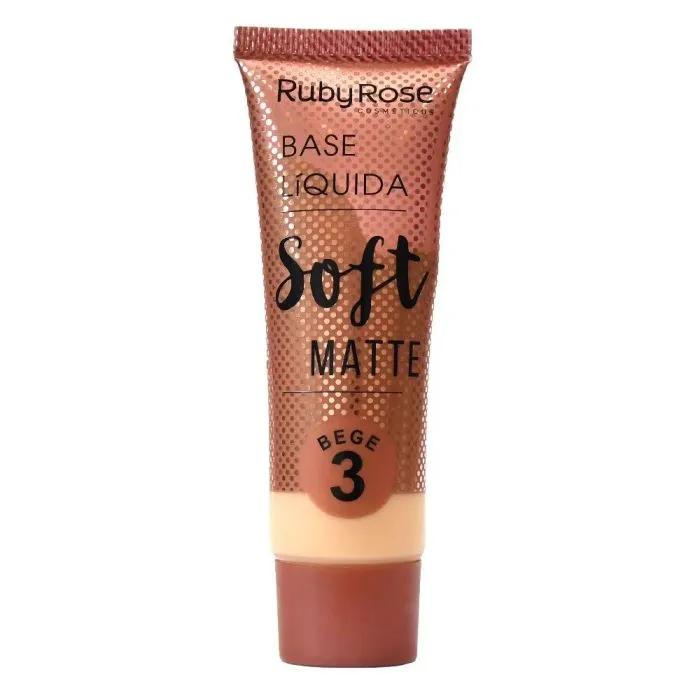 Base Líquida Ruby Rose Soft Matte Nº 03 Bege