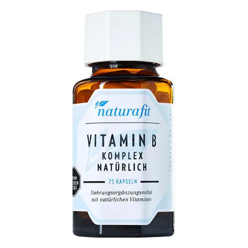 Cápsulas naturais do complexo de vitamina B naturafit 75 Cap