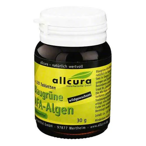 Allcura azul verde algae AFA 250 mg comprimidos 120 guias