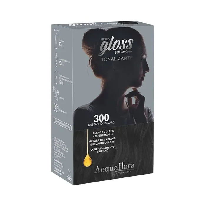 Tonalizante Hidra Gloss 300 Castanho Escuro