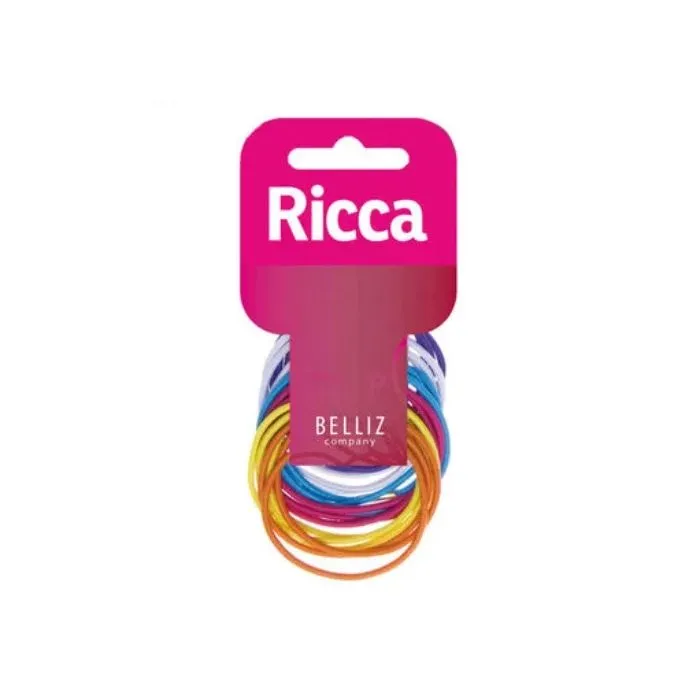 Kit De Elástico Para Cabelo Ricca Colors 18 Unidades