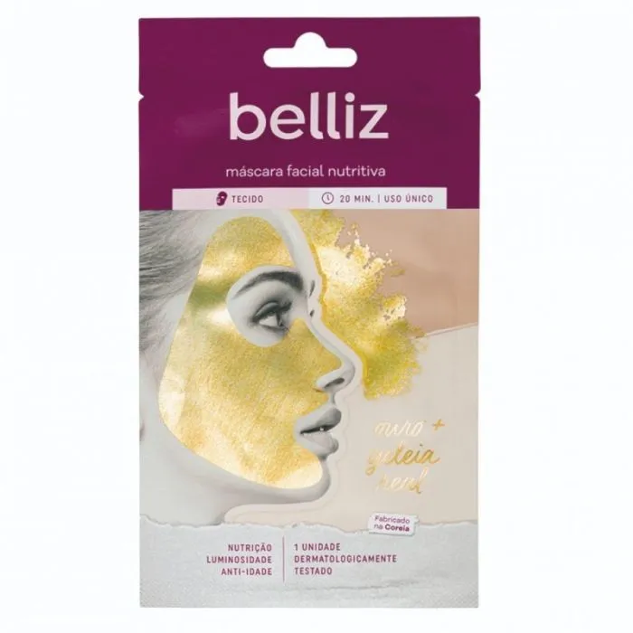 Máscara Facial Belliz Nutritiva De Ouro