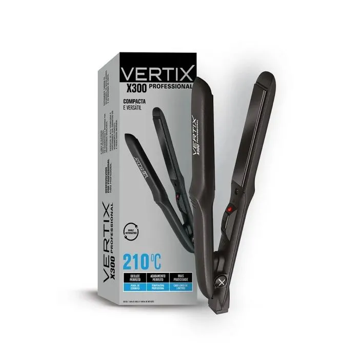 Chapa De Cabelo Profissional Vertix X300 Bivolt, Vertix, Preto