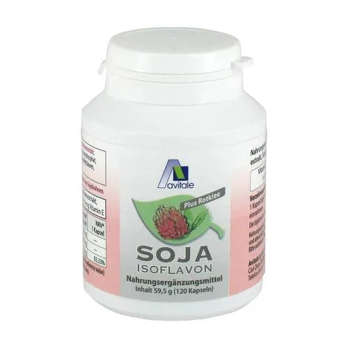 Cápsulas de isoflavona de soja avitale 60 mg 120 tampa