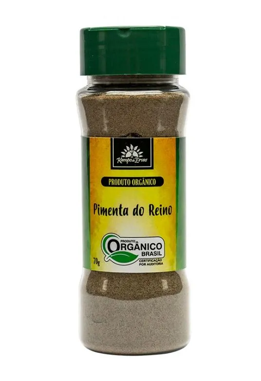 Kampo de Ervas Pimenta do Reino Condimento Puro Orgânico 70g