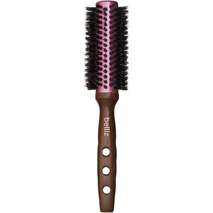 Escova Madeira Profissional Térmica Media, Belliz, Rosa