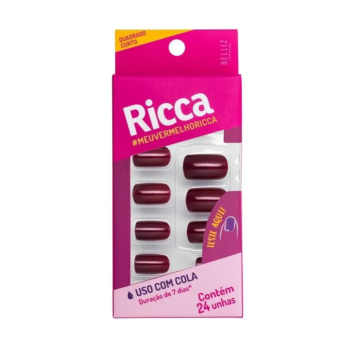 Unhas Ricca Naturais Quadrado(Bel)-115403