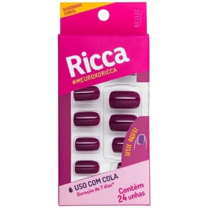 Unhas Ricca Naturais Quadrado(Bel)-115404