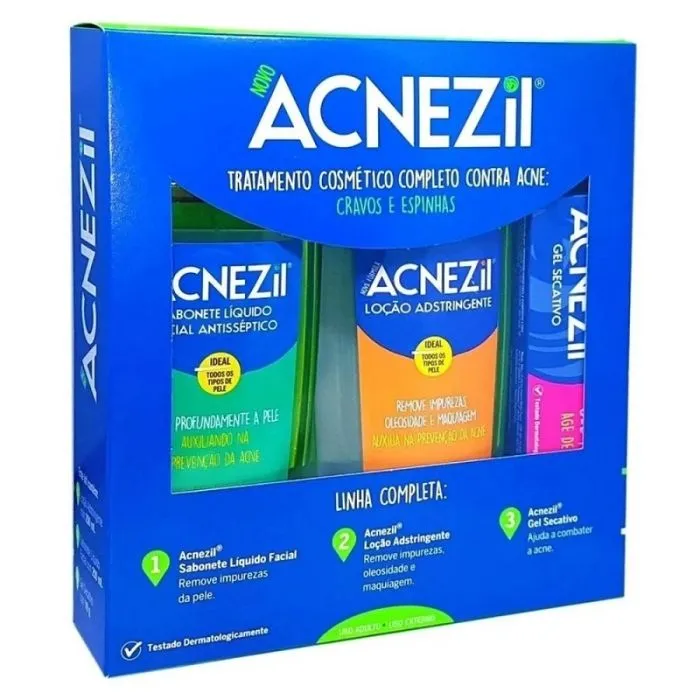Kit Acnezil 200ml+200g+10g