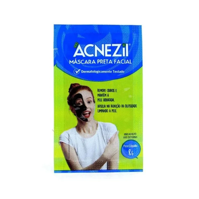 ACNEZIL MASCARA PRETA FACIAL 8G 25 SACHES
