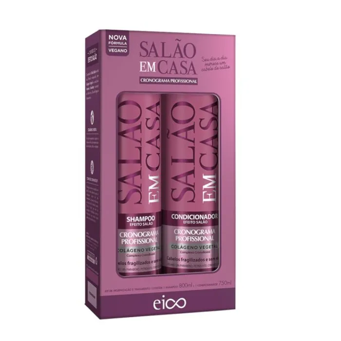 Kit Eico Salão Em Casa 800ml Cronograma Profission Emb Nova