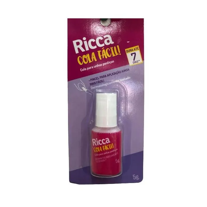 Cola Para Unhas Posticas Ricca 5G Com Pincel Un