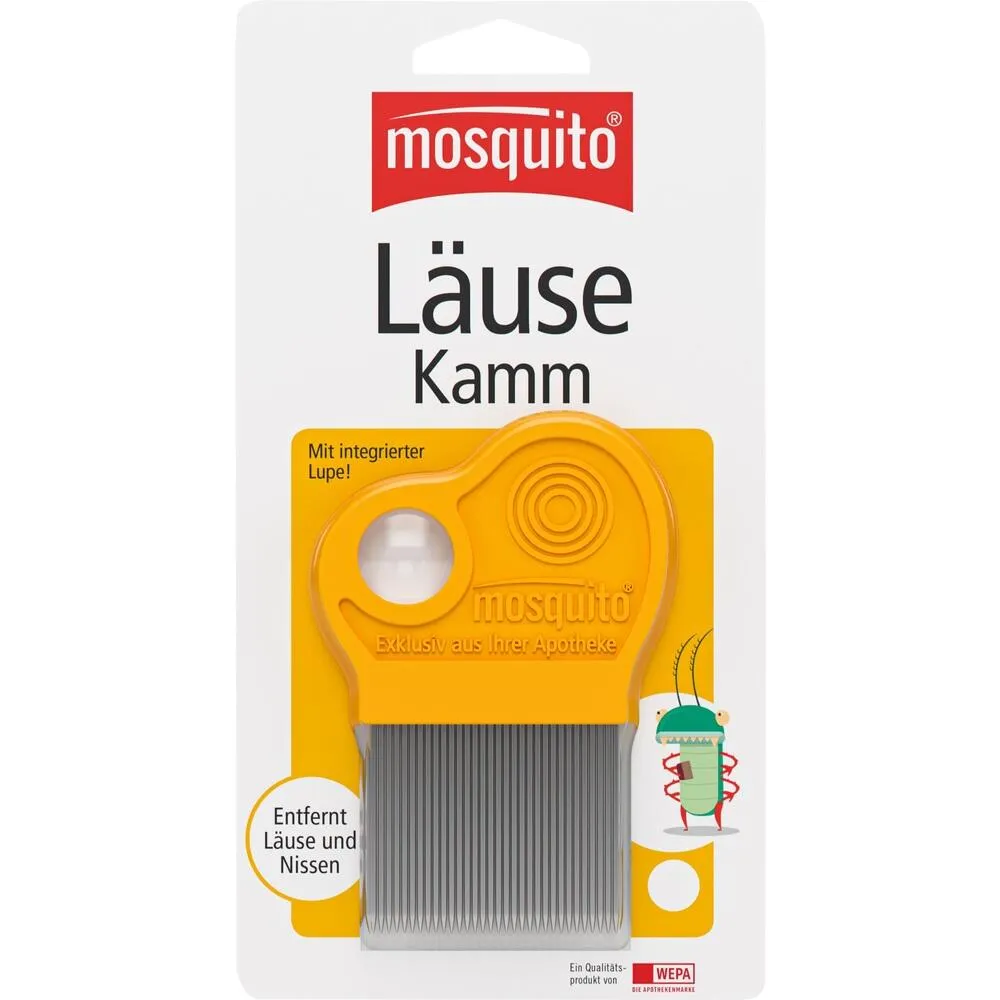 Mosquito nit pente metal com lupa 1 pcs