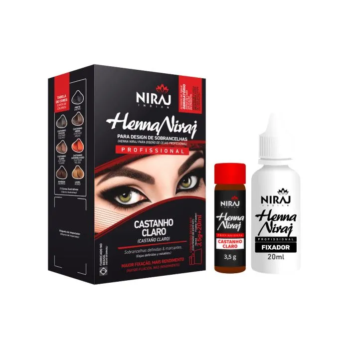 Henna Niraj Castanho Claro 3,5g + 20ml Un