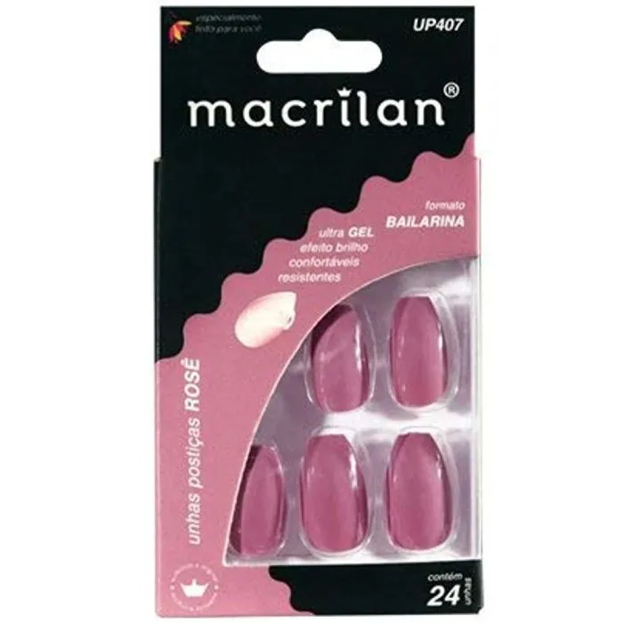 Unha Postica Bailarina Rose Macrilan Up407 Un