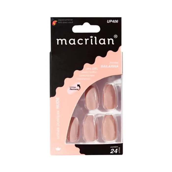 Unha Postiça Bailarina Nude Macrilan Up406 Un