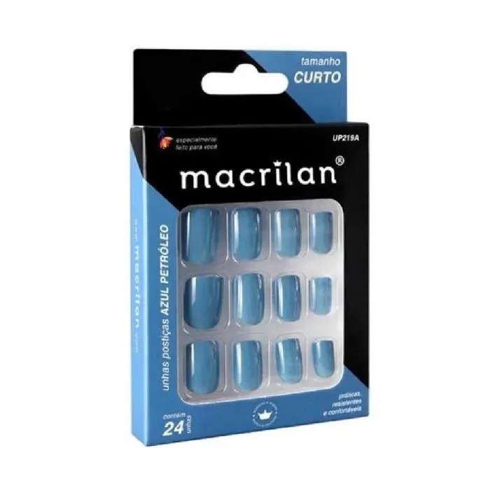 Unhas Postiças Macrilan Com 24 Un Petróleo