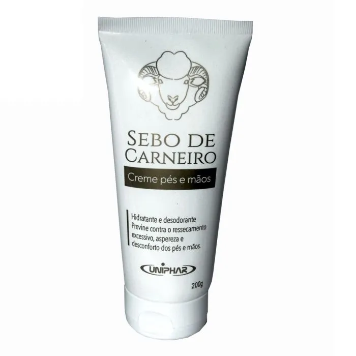 Creme Hidratante Pés E Mãos Sebo De Carneiro 200g