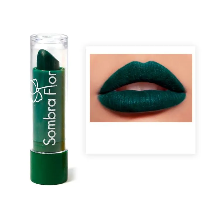 BATOM MATTE SOMBRA FLOR CORES DA COPA VERDE