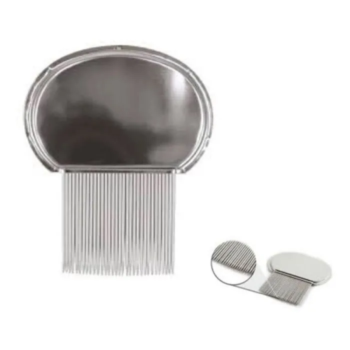 Pente Fino Super Pente Lendeas/Piolhos Aço