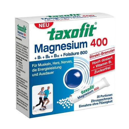 Taxofit magnésio 400 + Vitaminas B Direct Granulate 20 Cap