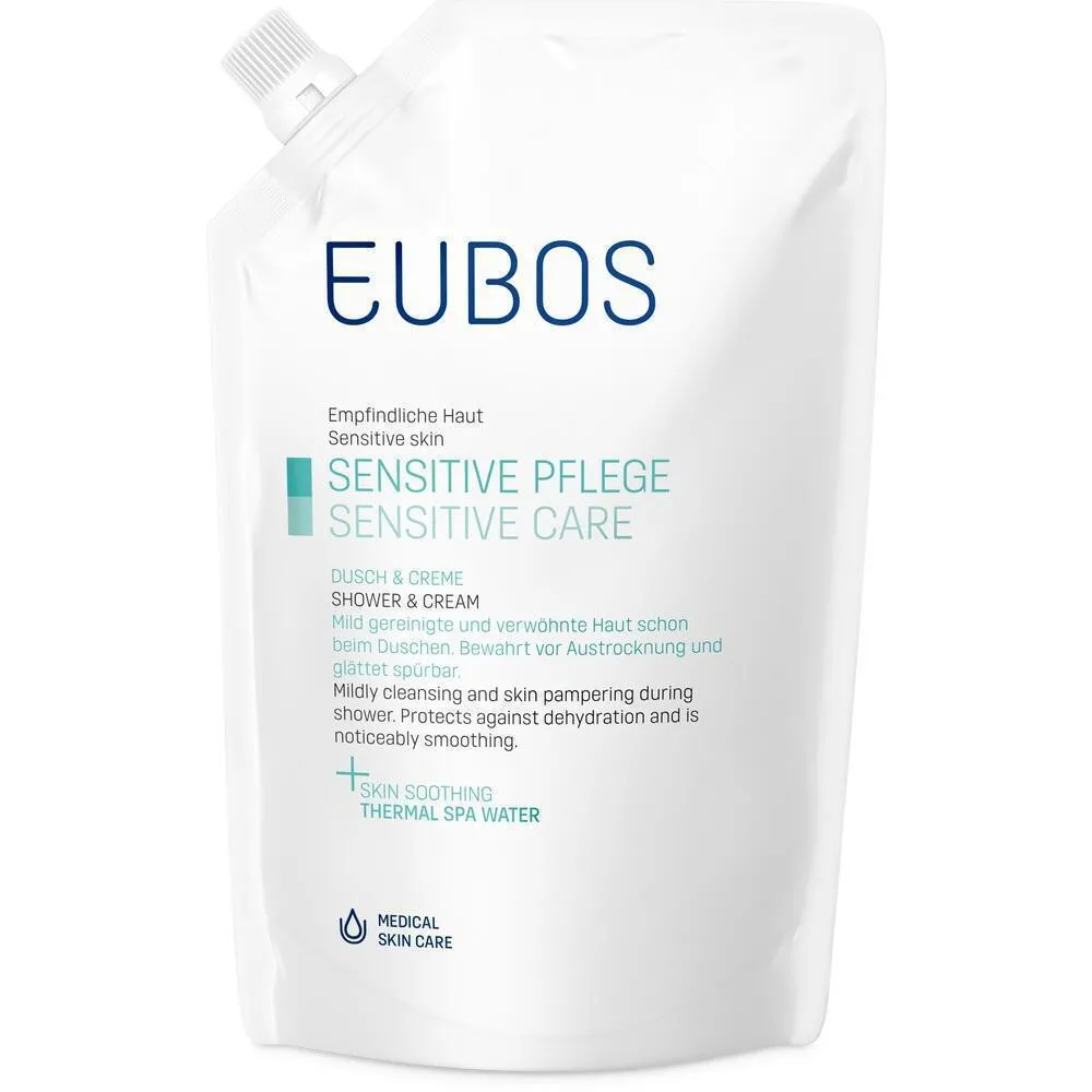 Pacote sensível ao chuveiro e creme de Eubos 400 ml