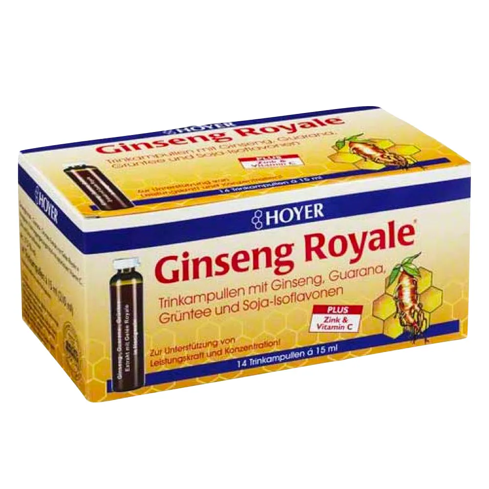 Garrafas de bebida real do Hoyer Ginseng 14x15 ml