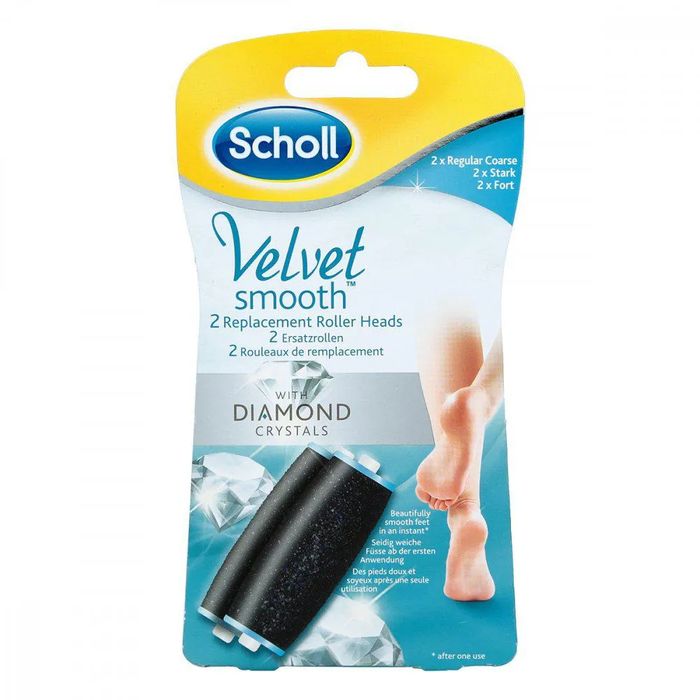 Scholl Velvet Smooth Substaction Roller Heads 1 pacote