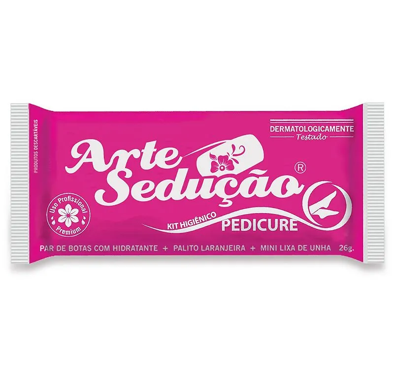 Kit Pedicure Descartável Botas Creme Emoliente Palito Lixa