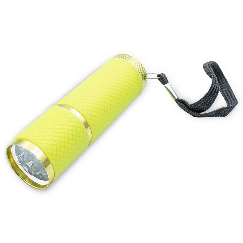 Lanterna Luz Ultravioleta 9 Led Uv Secagem Unhas Gel Amarela