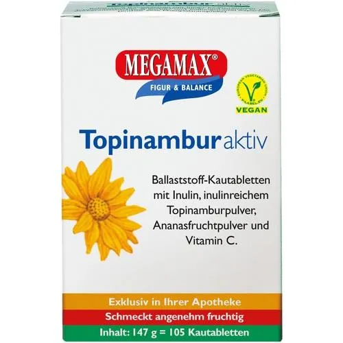 Megamax Topinambur Tablets mastigáveis ativos 105 PCs