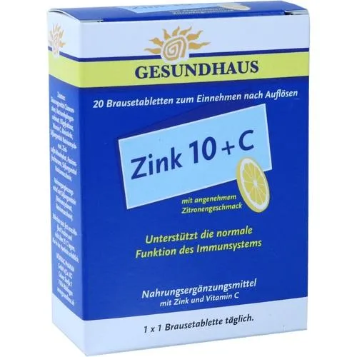 Zinco 10 + C comprimidos efervescentes 20 pcs