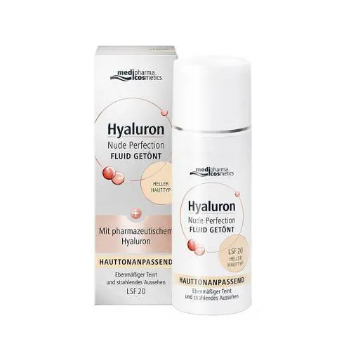 Medipharma Hyaluron Nude Perfeição Fluido Tintado SPF 20 50 ml - Tom de pele clara