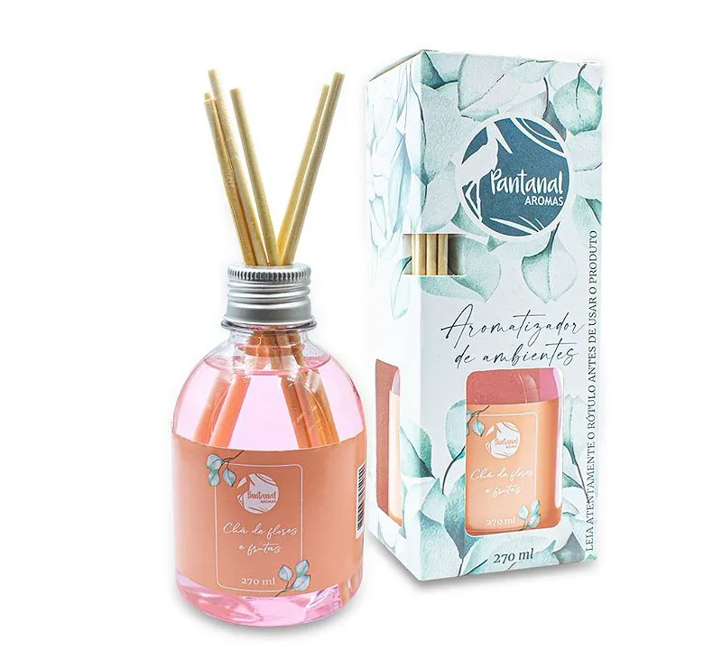 Aromatizador Difusor Chá Flores Frutas 270ml Pantanal Aromas