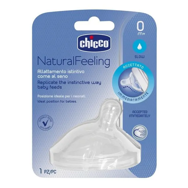 Chicco Natural Feeling Tetina +0 meses Fluxo Lento