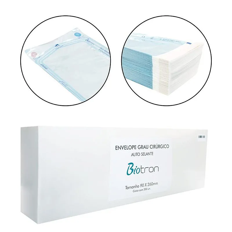 Envelope Autoclave Auto Selante 90x260mm 200 Un Biotron