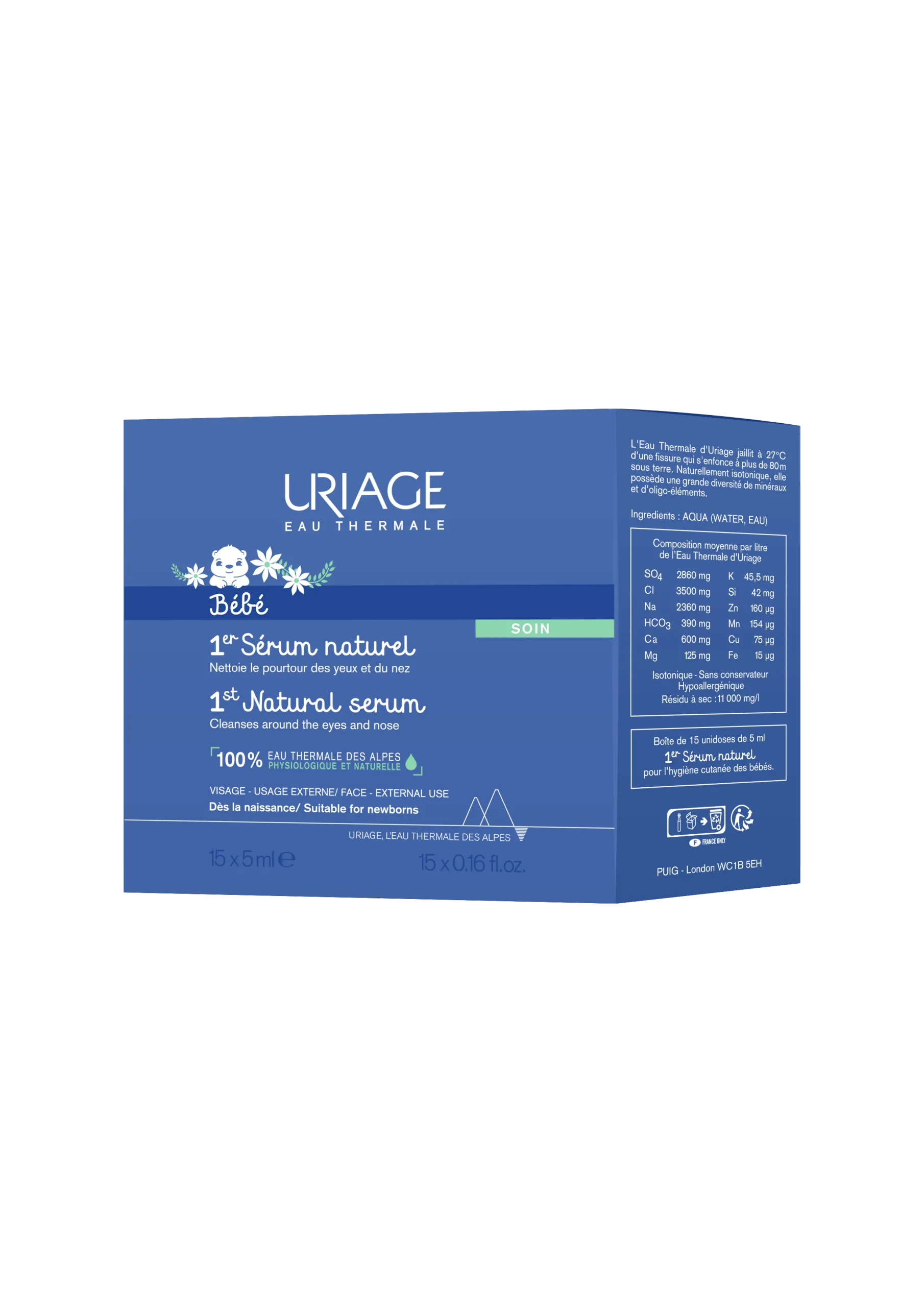 Uriage Bebé Soro Monodoses 15 x 5 mL