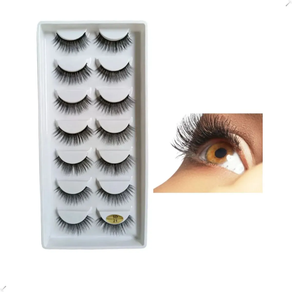 1 Cartela com 7 Pares de Cílios Postiços