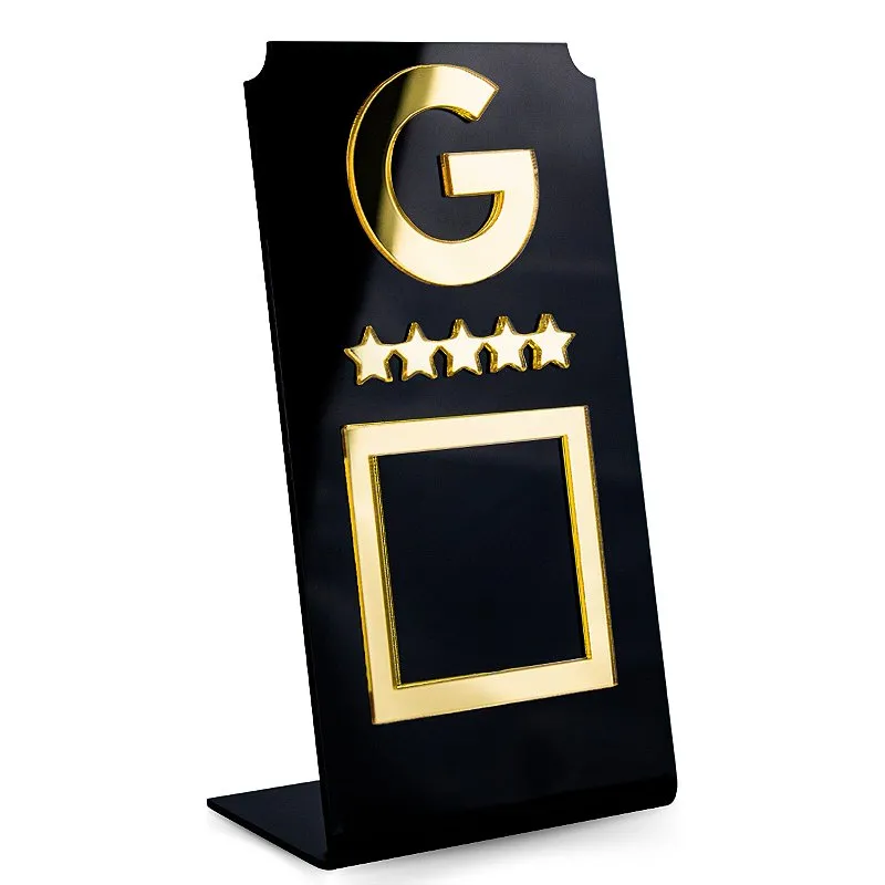 Placa QR Code Avaliação Google Comércio Loja Preto