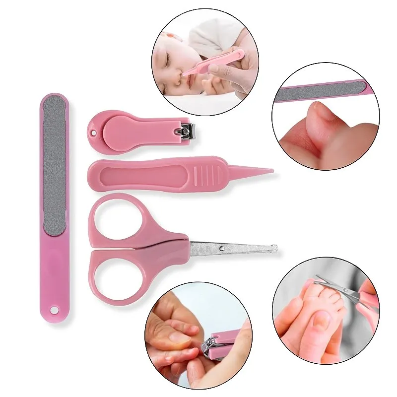 Kit Cuidados Higiene Bebê Cortador Unha Pinça Nariz Ouvido