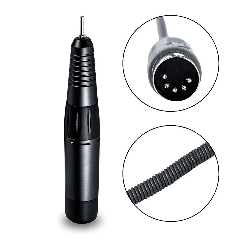 Caneta Lixadeira Elétrica Preta Unha Polimento Alongamento Design Brocas Nail Drill Porquinho