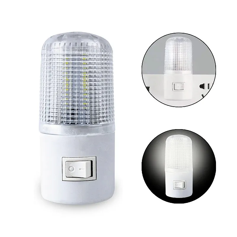 Mini Luminária Abajur Tomada Quarta Infantil Luz Branca Bivolt Noturna LED