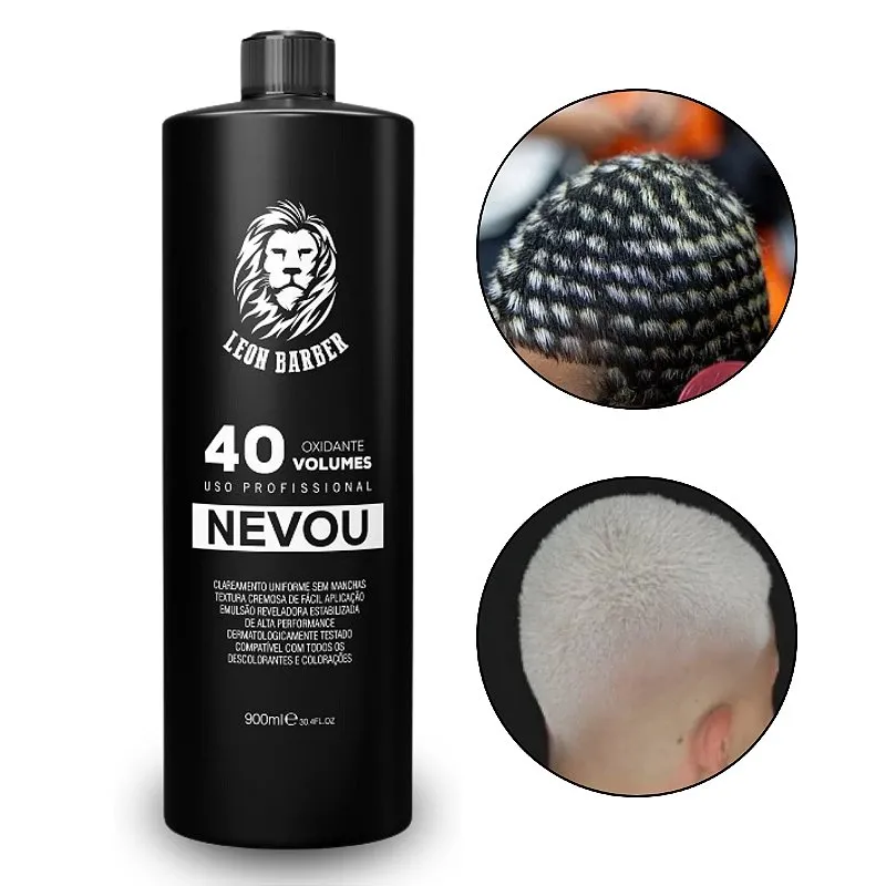 Água Oxigenada 40 Volumes 900ml Nevou Leon Barber Barbearia