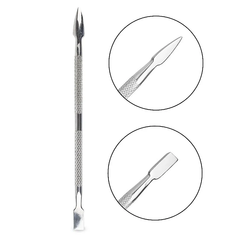 Espátula Duas Pontas Arredondada e Fina Podologia Aço Inox