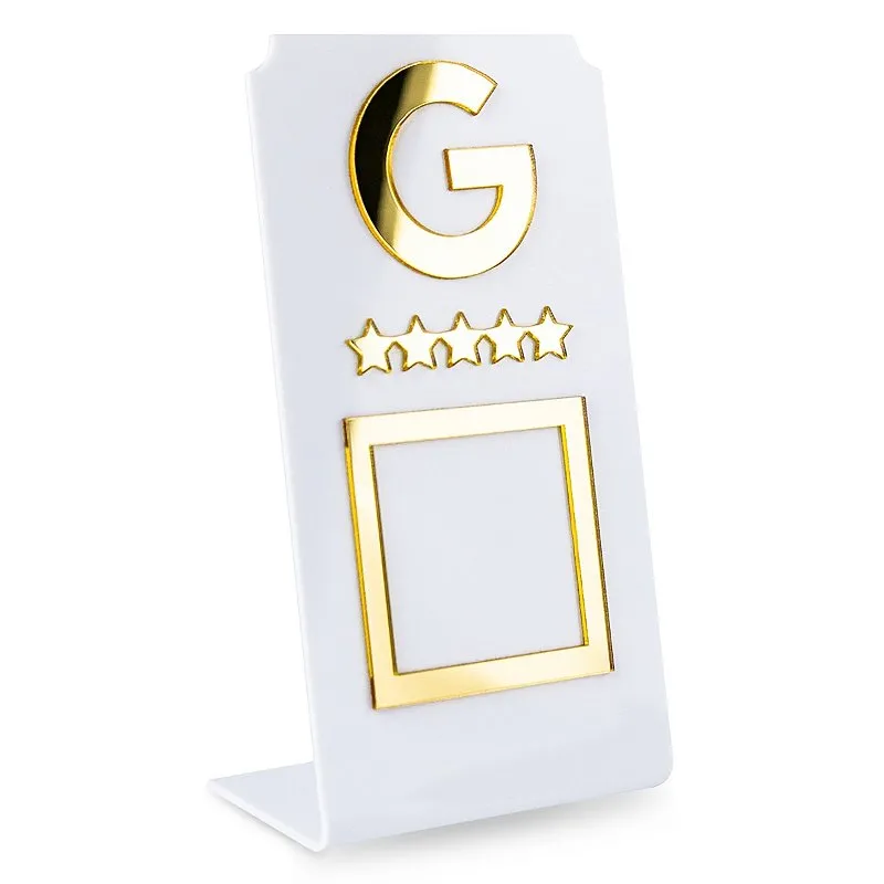 Placa QR Code Avaliação Google Comércio Loja Branco