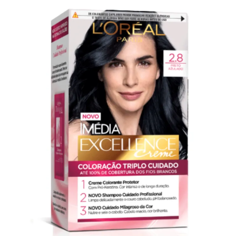 Imedia Excellence Coloração kit 2.8 Preto Azulado