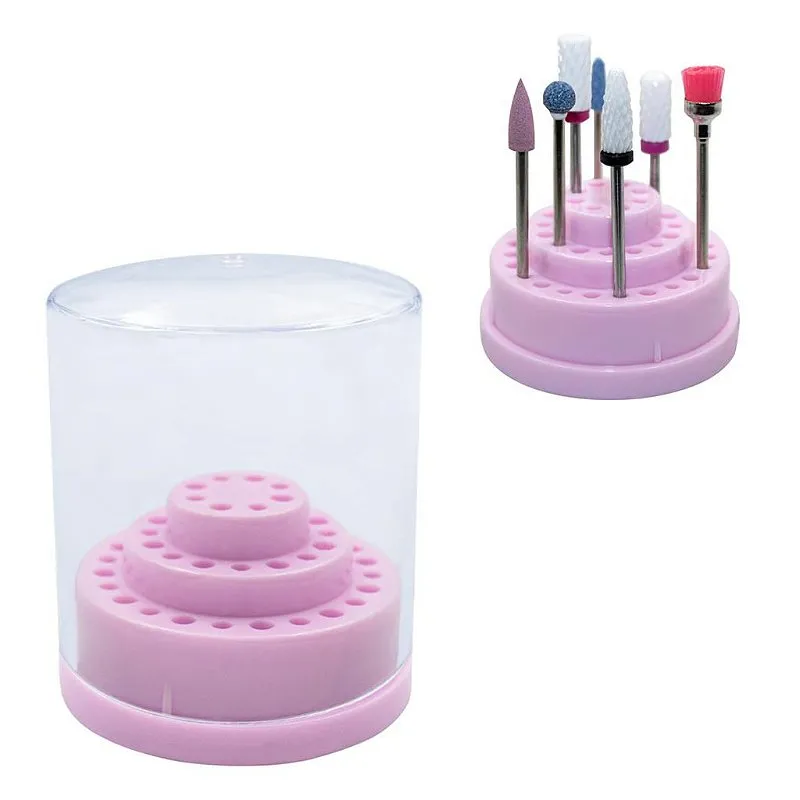 Suporte Para 48 Brocas Cerâmica Unhas Organizador Pequeno