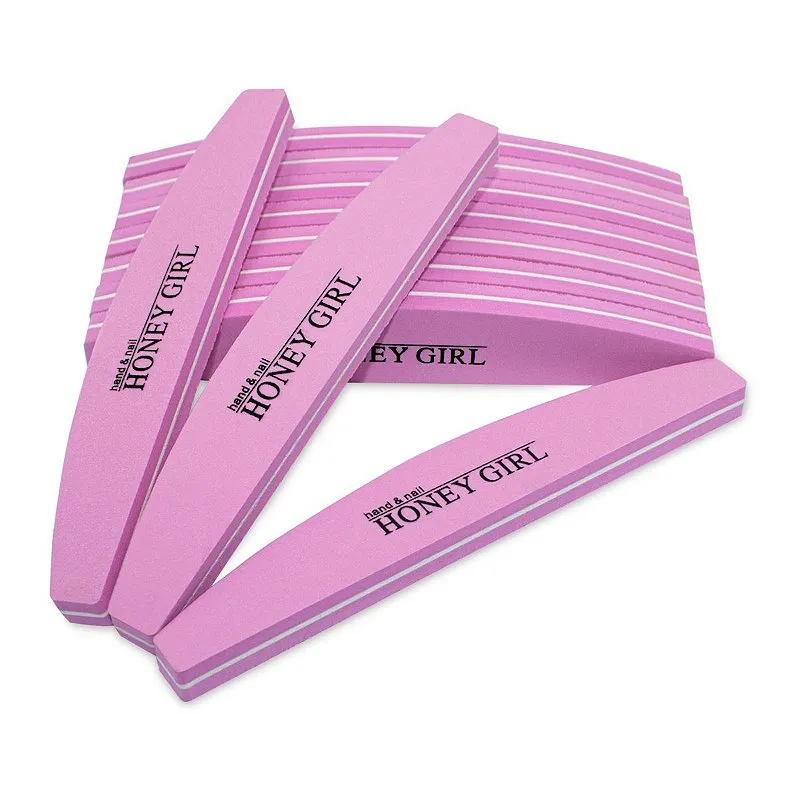 Kit 10 Lixa Polidora Buffer Bumerangue Unhas Gel Honey Girl