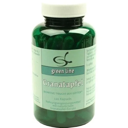 Cápsulas de romã de linha verde 120 tampa